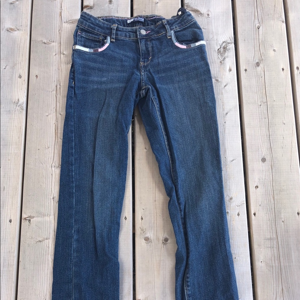 Levi’s Slim Straight Butterfly Embroidered Jeans